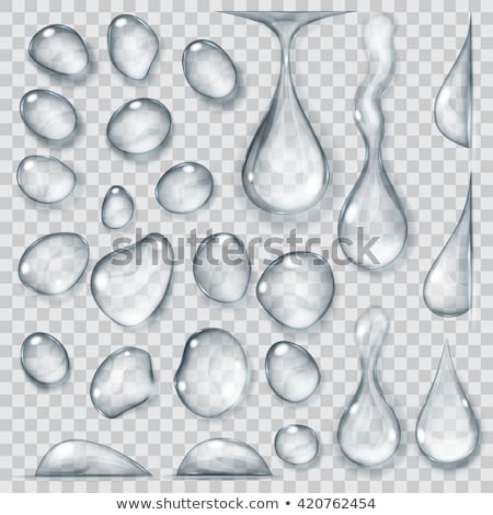 Stock photo: Set Of Water Drops In Different Shapes