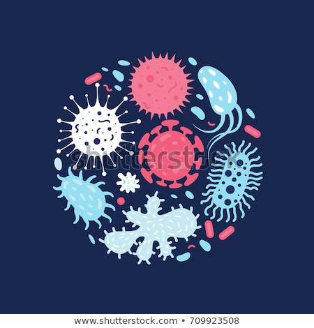 Foto stock: Viruses In Infected Organism