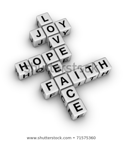 Zdjęcia stock: Puzzle With Word Faith
