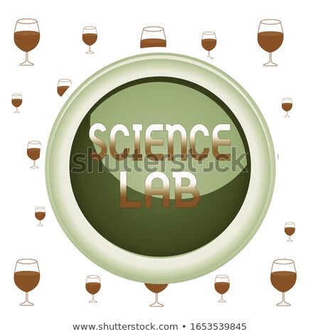 Foto stock: Rounded Buttons Showing A Science Experiment