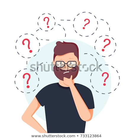 Stockfoto: Asian Businessman Thinking Vector Illustration