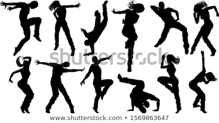 Stok fotoğraf: Street Dance Dancer Silhouette