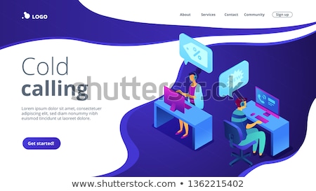 ストックフォト: Cold Calling App Interface Template