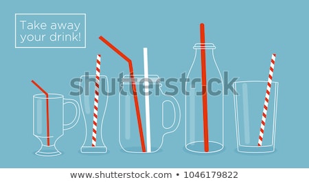Stock fotó: Glasses Of Juices On A Retro Background