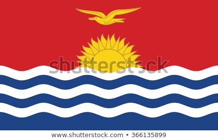 Foto stock: Kiribati Flag Vector Illustration On A White Background