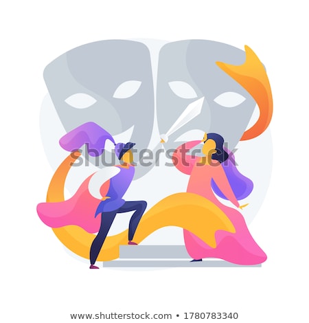 Stockfoto: Theatre Premiere Night Vector Concept Metaphor