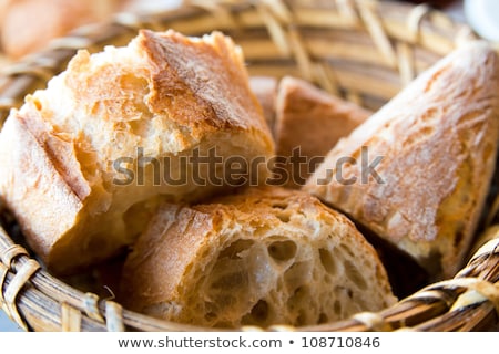 Bread In Basket - Little Roll Breads In Basket Сток-фото © ilolab