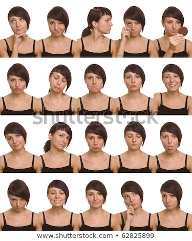 Foto stock: Useful Facial Expressions Actor Faces