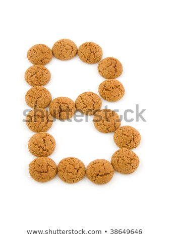 Stockfoto: Ginger Nuts Pepernoten In The Shape Of Letter B