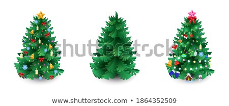 Foto stock: Two Xmas Balls And Candle Vector Illustration