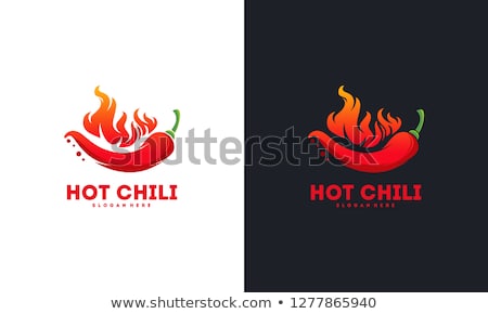 Foto stock: Hot Chilli Pepper In Fire