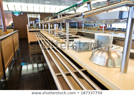 Stockfoto: Neat Interior Of A Commercial Kitchen