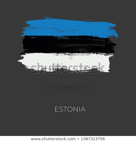 Foto stock: Watercolor Flag Of Estonia Vector Illustration