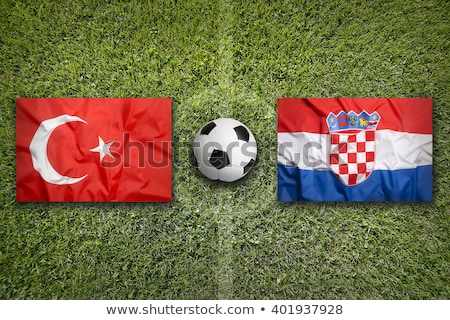 Turkey And Croatia Flags Stok fotoğraf © kb-photodesign