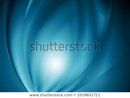 Stockfoto: Blue Smooth Blurred Abstract Vector Waves