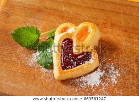 Stok fotoğraf: Heart Shaped Shortbread Cookie