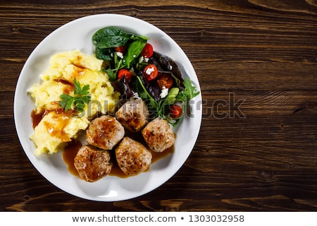 Stock fotó: Meatballs And Potatoes