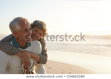 Foto stock: Retired Couple Being Playful