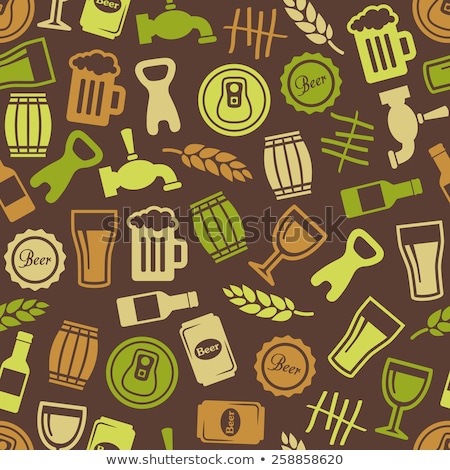 Stock photo: Beer Mug Seamless Pattern