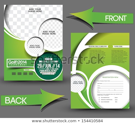 Golf Poster Template with Place for Your Photo Stock Vector