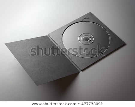 ストックフォト: Black Cd - Dvd Mockup Template Isolated On Grey