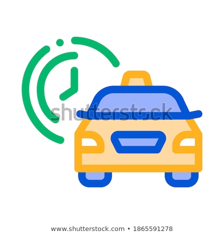 Stock fotó: Waiting Time Online Taxi Icon Vector Illustration