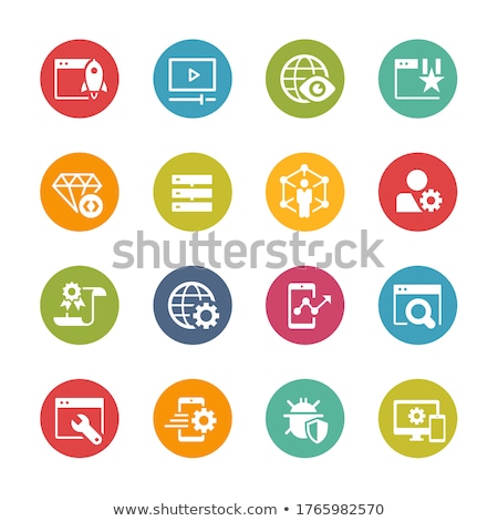 Seo And Digital Martketing Icons 2 Of 2 Fresh Colors Stock fotó © Palsur