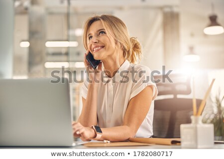 Сток-фото: Smiling Businesswoman On The Phone