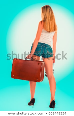 Stock foto: Blonde Girl Hitchhiker