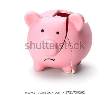 [[stock_photo]]: Broken Piggy Bank On White