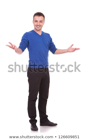 Stockfoto: Casual Man Welcoming You