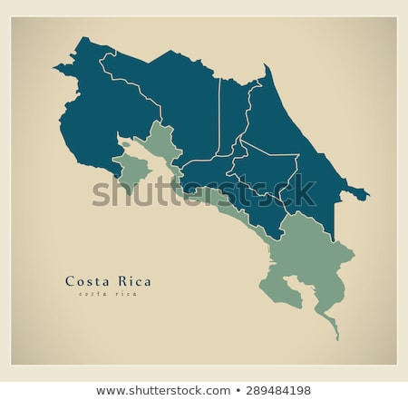 Foto stock: Silhouette Map Of Costa Rica