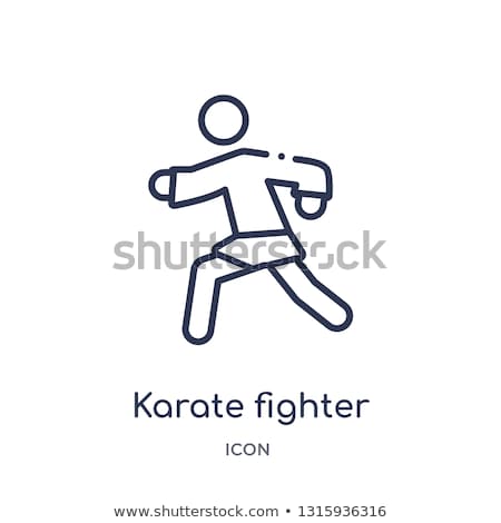 Сток-фото: White Icons Collection Of Self Defense