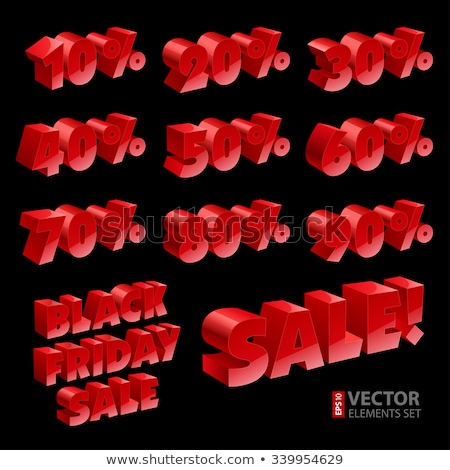 Сток-фото: Black Friday Sale Typographical Set Eps 10