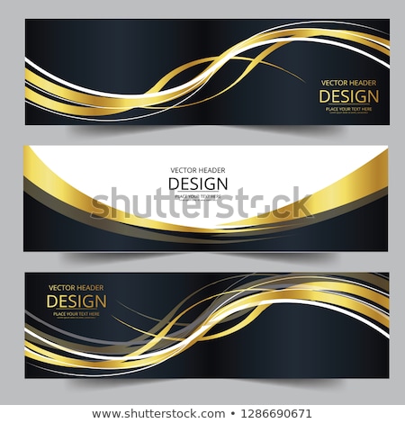 Stock fotó: Clean Wavy Three Header Banner Design Template