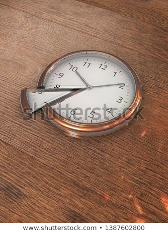 Stock foto: Time For Organize On Vintage Watch Face 3d Illustration