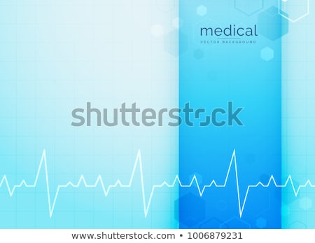 ストックフォト: Vector Medical Background With Heartbeat Line