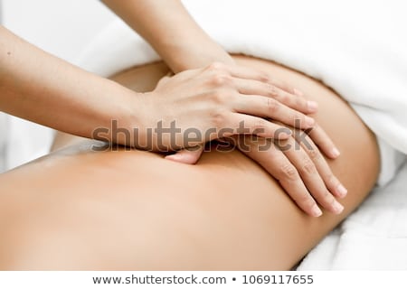 Foto stock: Woman Receiving Back Massage From Physiotherapist