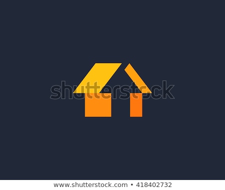Foto stock: House Arrows Icon Logo Symbol Element