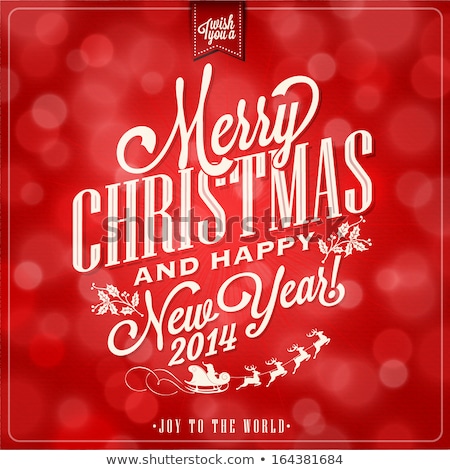 Foto stock: Happy New Year Mistletoe Card