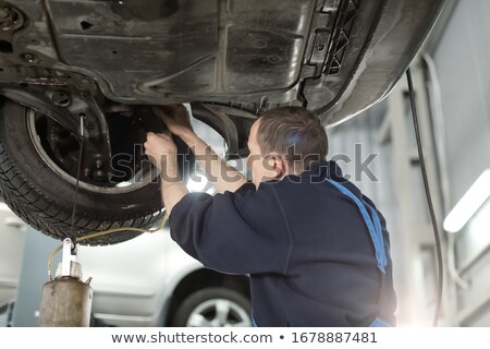 Stock fotó: Car Brake Disc At Repair Station