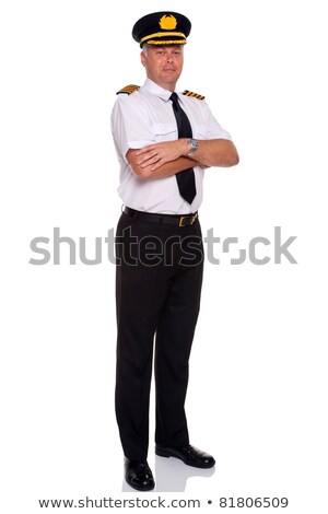 Stock foto: Airline Pilot Arms Folded