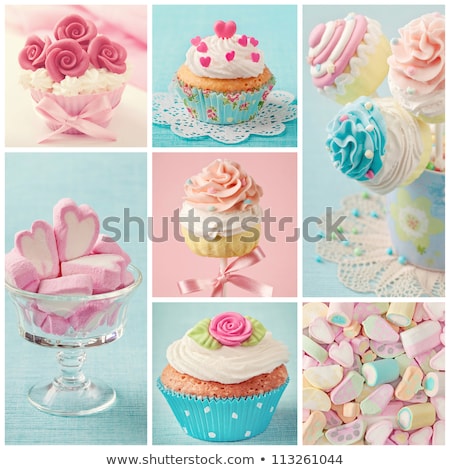 Foto stock: Cupcake Collage