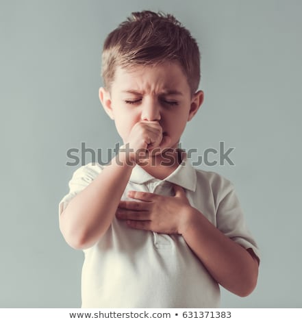 Zdjęcia stock: Boy Coughing