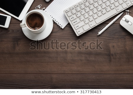 Stok fotoğraf: Coffee Cup And Computer Mouse