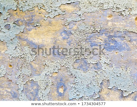 Stock photo: Repaired Worn Green Yellow Grunge Wall Background