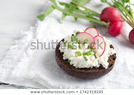 Stock photo: Fresh Bread With Herb Curd Dinner
