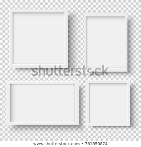 Foto stock: Wooden Picture Frame Isolated On White