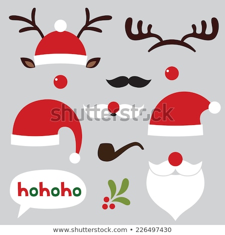 Сток-фото: Reindeer And Santa Hat