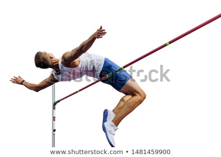 Foto stock: Athlete Jumps In Height